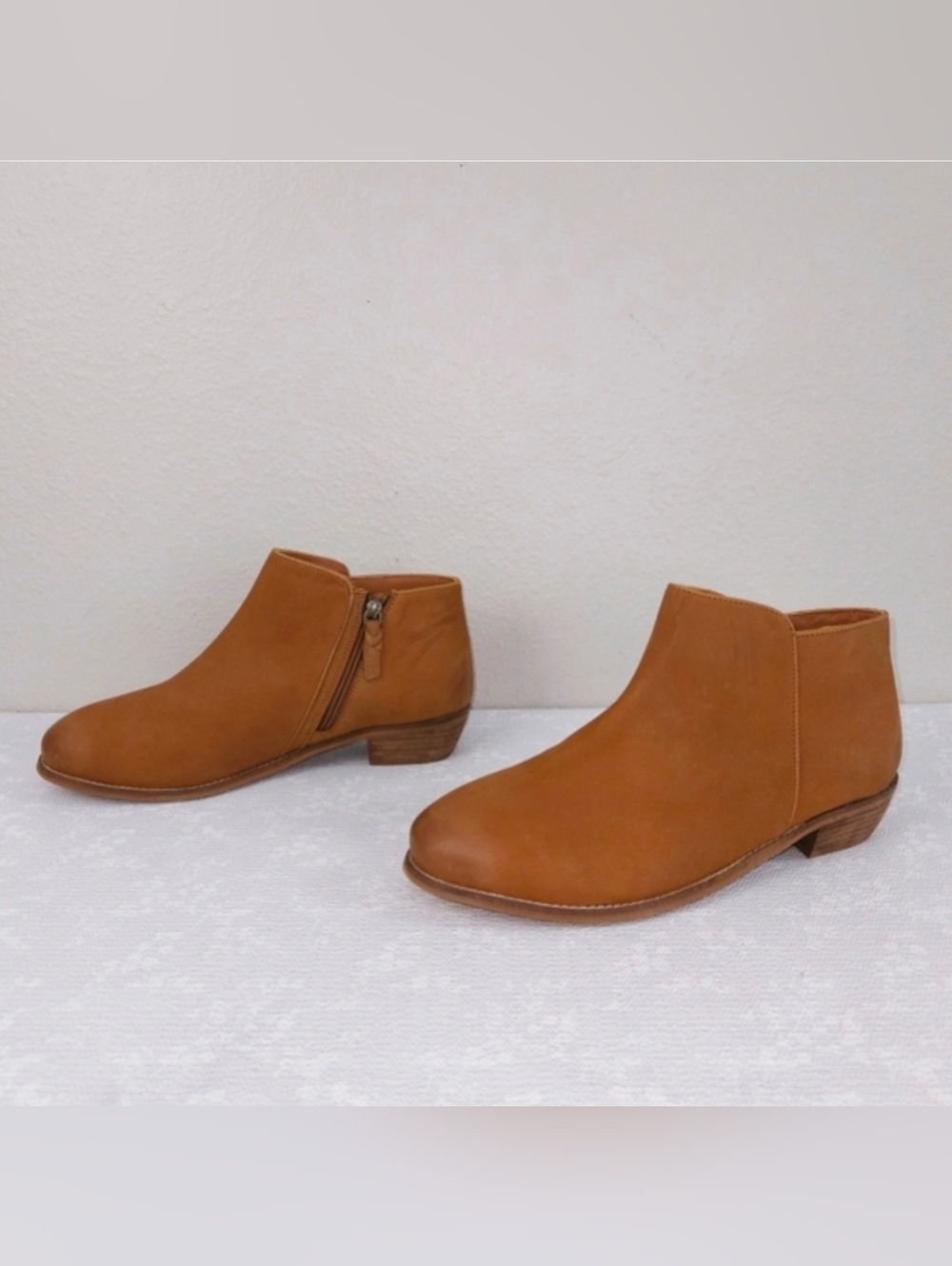 SOFTWALK Rocklin Ankle Boots US 12 WW Brown Nubuck Booties Extra Wide